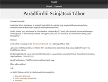 Tablet Screenshot of paszt.hu